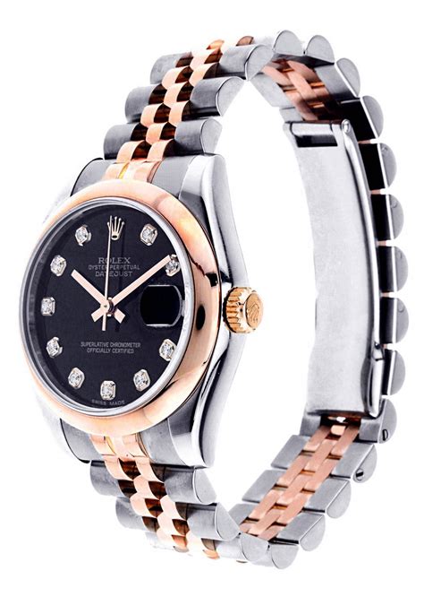 ladies two tone rolex 31 mm|rolex diamond dial.